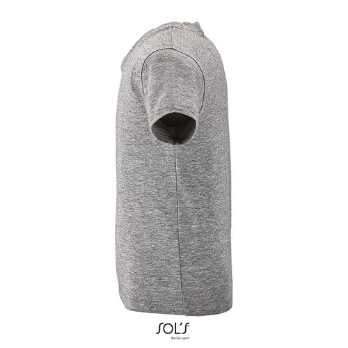 gris chiné CAMISETA DE MANGA CORTA DE NIÑO CON CUELLO REDONDO SOL'S MILO KIDS