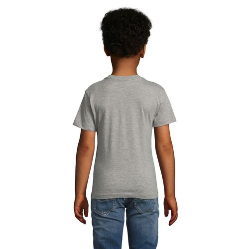 gris chiné CAMISETA DE MANGA CORTA DE NIÑO CON CUELLO REDONDO SOL'S MILO KIDS