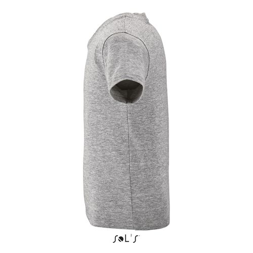 gris chiné CAMISETA DE MANGA CORTA DE NIÑO CON CUELLO REDONDO SOL'S MILO KIDS