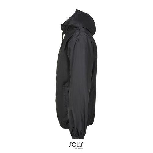 black CORTAVIENTOS UNISEX REPELENTE AL AGUA SOL'S SHIELD