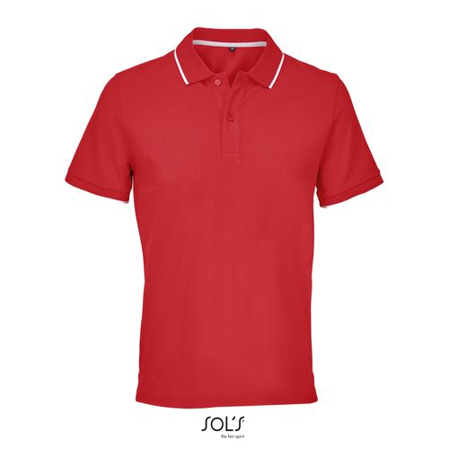 rojo vivo/blanco POLO UNISEX SOL'S PALERMO