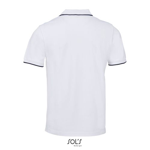 blanco/marina francesa POLO UNISEX SOL'S PALERMO