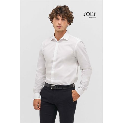 azul celeste CAMISA POPELINA MANGA LARGA PARA HOMBRE SOL'S BAILEY MEN