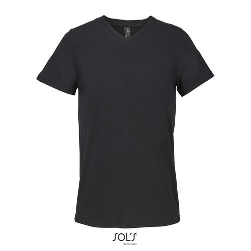 negro produndo CAMISETA DE CUELLO PICO SOL'S REGENT V