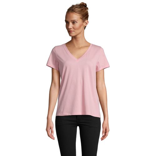 rosa dulce CAMISETA DE CUELLO PICO PARA MUJER SOL'S REGENT V WOMEN
