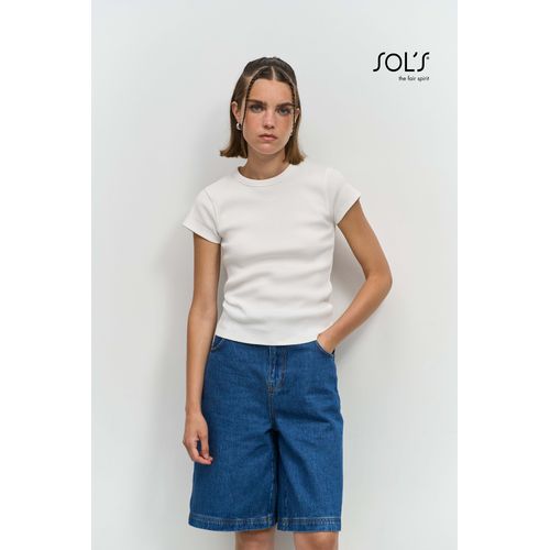 TEE-SHIRT EN CÔTES FEMME SOL'S SARA