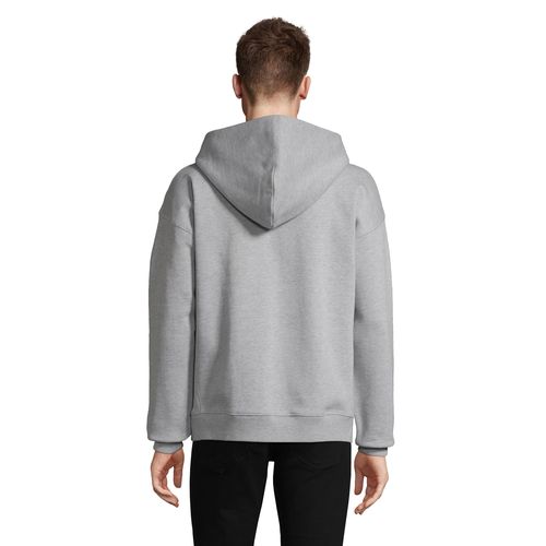 gris chiné SUDADERA UNISEX CON CREMALLERA Y CAPUCHA SOL'S JELO