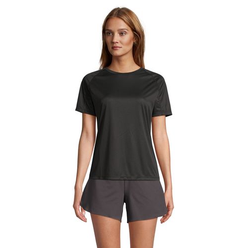 black CAMISETA MANGA RAGLÁN SOL'S VORTEX WOMEN