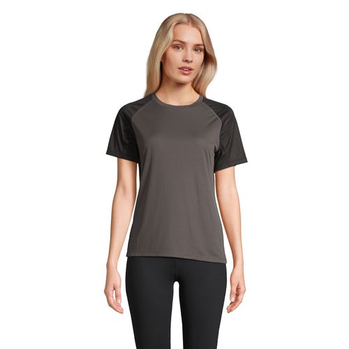 negro/antracita CAMISETA MANGA RAGLÁN SOL'S VORTEX WOMEN