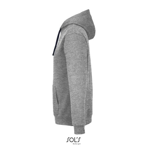 gris chiné/marina francesa SUDADERA UNISEX CON CAPUCHA SOL'S CAMERON