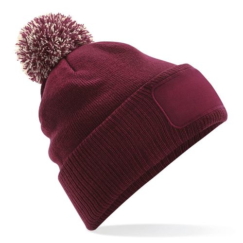 Bonnet à pompon patch Snowstar®, Vêtement professionnel, Objets publicitaires, selection pro, Origine France, textile