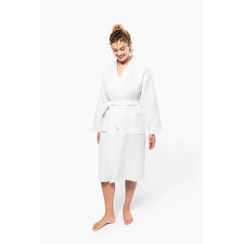 Peignoir kimono nid d'abeille - 5