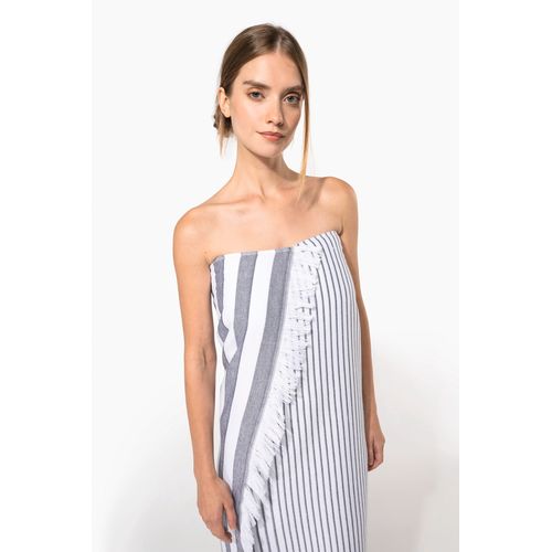 Fouta rayée avec franges - 1