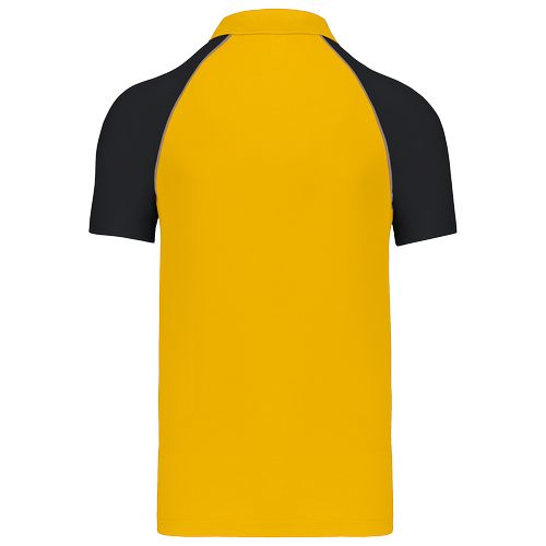amarillo/negro Polo baseball manga corta
