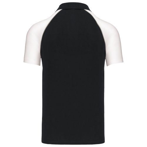 negro/blanco Polo baseball manga corta