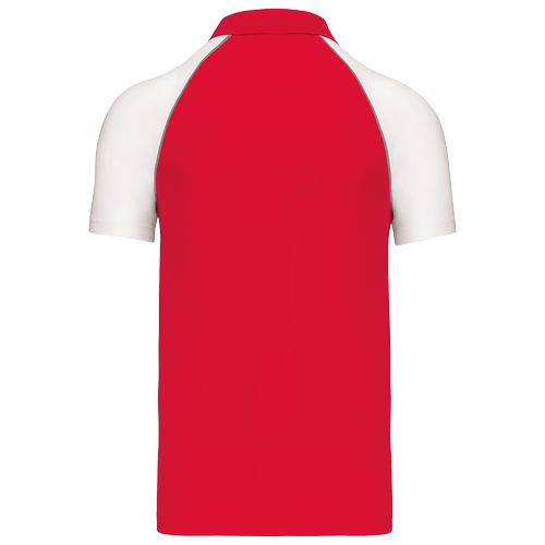 rojo/blanco Polo baseball manga corta
