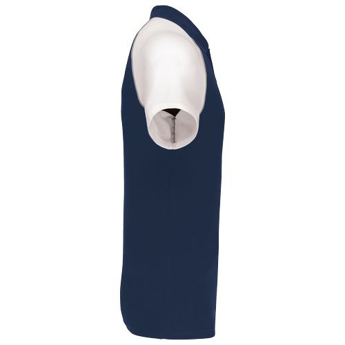 azul marino/blanco Polo baseball manga corta