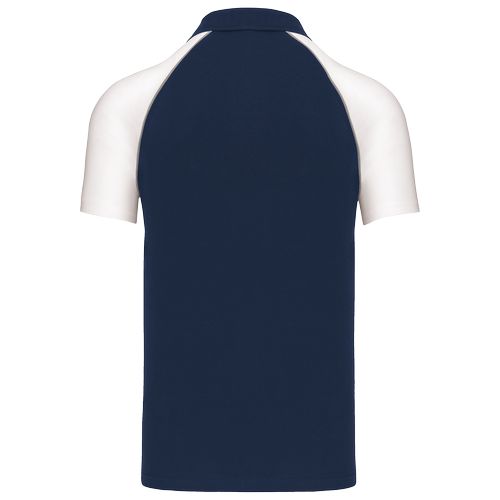 azul marino/blanco Polo baseball manga corta
