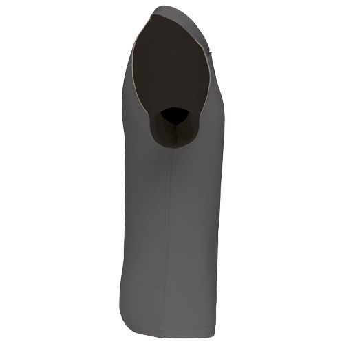 gris pizarra/negro Polo baseball manga corta