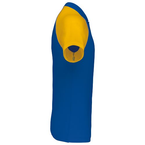 azulón/amarillo Polo baseball manga corta