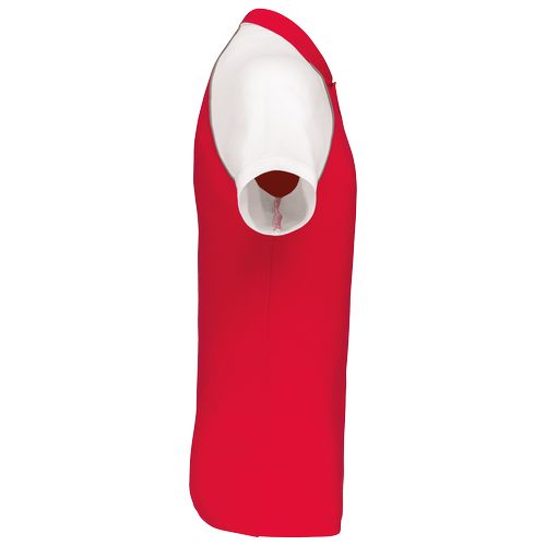 rojo/blanco Polo baseball manga corta