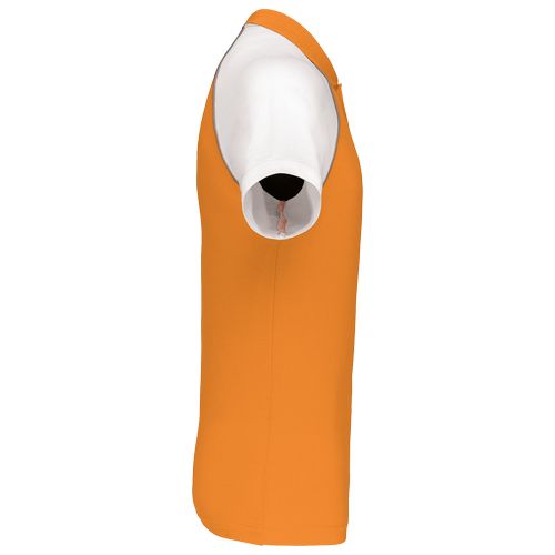 naranja/blanco Polo baseball manga corta