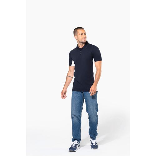 Polo piqué manches courtes bicolore homme - 4