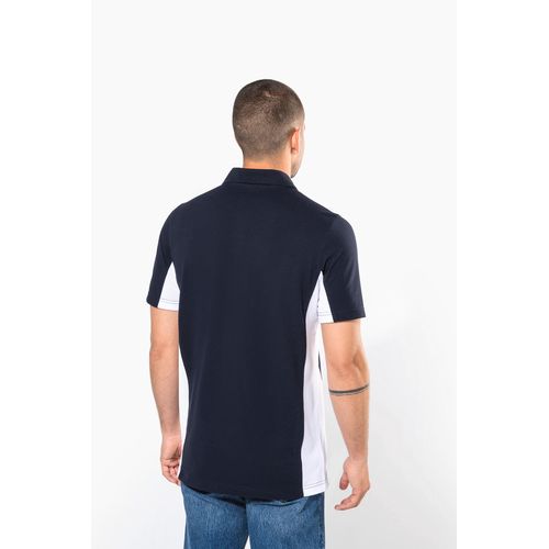 Polo piqué manches courtes bicolore homme - 2