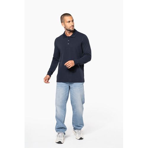 Polo piqué manches longues homme thumbnail 5