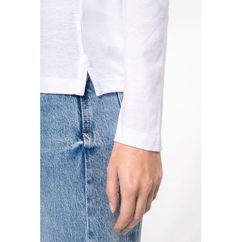 Polo piqué manches longues femme - 4