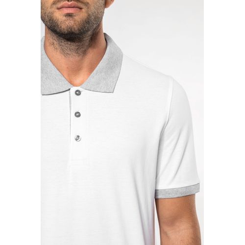 Polo piqué bicolore homme thumbnail 4