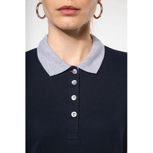 Polo piqué bicolore femme thumbnail 4