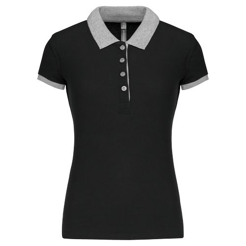 Polo piqué bicolore femme thumbnail 6