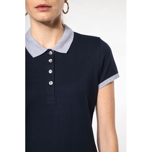 Polo piqué bicolore femme - 2