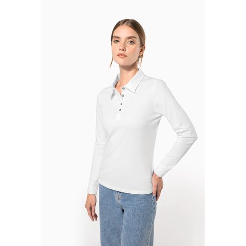 Polo jersey manches longues femme - 1