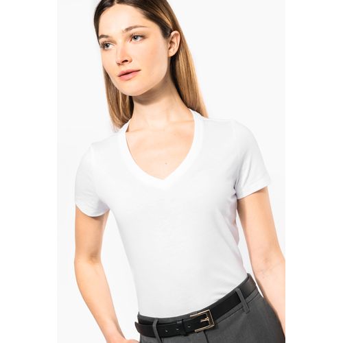 T-shirt Supima® col V manches courtes femme - 3