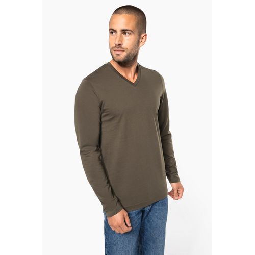 T-shirt col V manches longues homme - 6