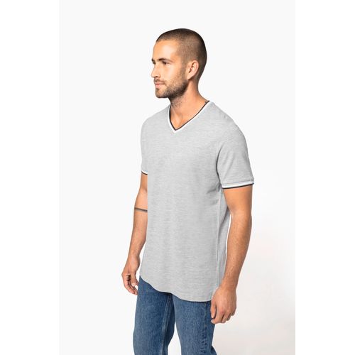 T-shirt maille piquée col V homme - 9