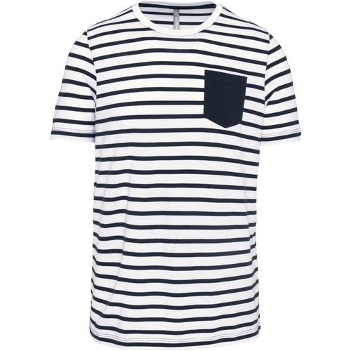 T-shirt rayé marin avec poche manches courtes homme - 8