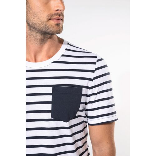 T-shirt rayé marin avec poche manches courtes homme - 3