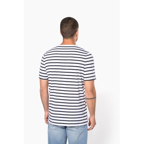 T-shirt rayé marin avec poche manches courtes homme - 2