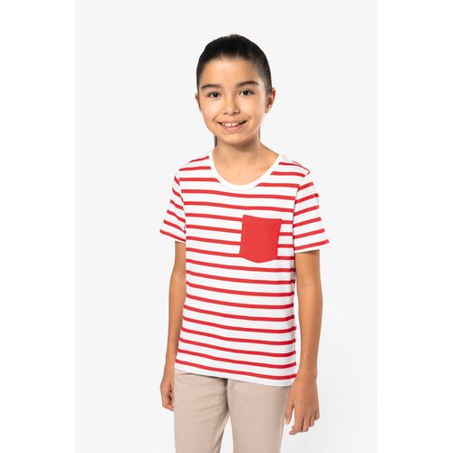 T-shirt rayé marin avec poche manches courtes enfant - 11