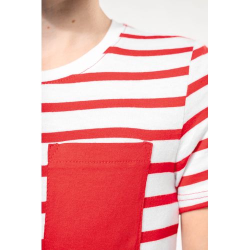 T-shirt rayé marin avec poche manches courtes enfant - 6