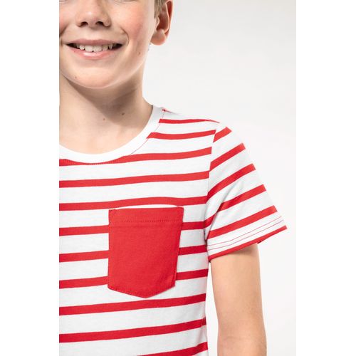 T-shirt rayé marin avec poche manches courtes enfant - 5