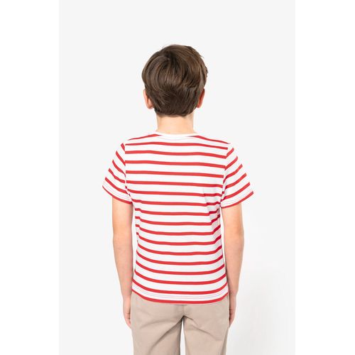 T-shirt rayé marin avec poche manches courtes enfant - 4