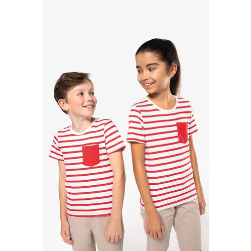 T-shirt rayé marin avec poche manches courtes enfant - 9