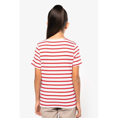 T-shirt rayé marin avec poche manches courtes enfant - 2