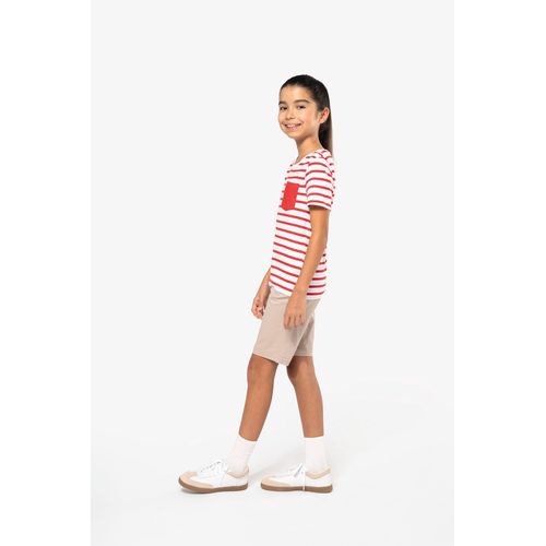 T-shirt rayé marin avec poche manches courtes enfant - 8