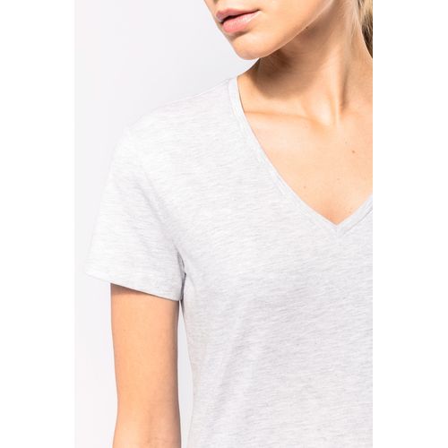 T-shirt col V manches courtes femme - 5