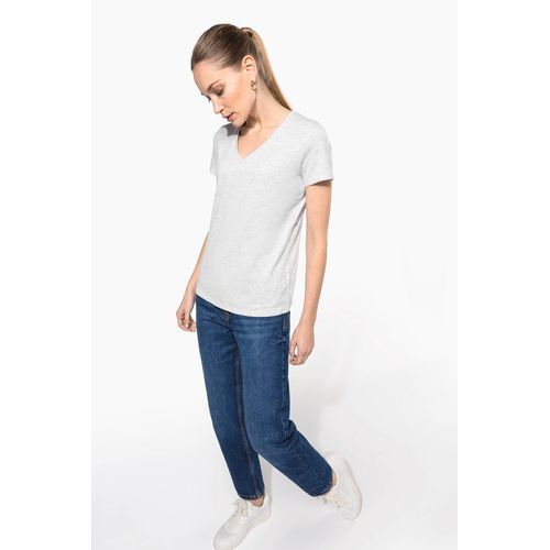 T-shirt col V manches courtes femme - 11
